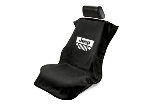 Seat Armour Slip On Seat Cover with Jeep Grille Logo - Click Image to Close